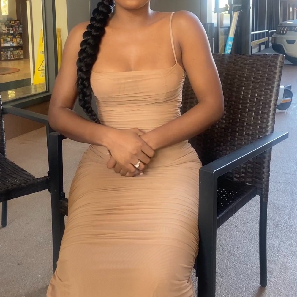 House of CB fornarina dress brown / nude / tan